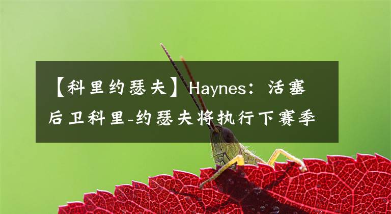 【科里约瑟夫】Haynes：活塞后卫科里-约瑟夫将执行下赛季510万美元的球员选项