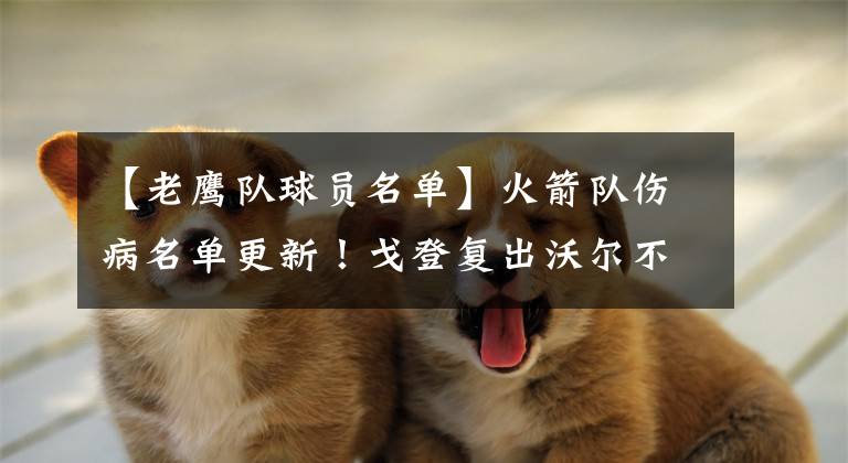 【老鹰队球员名单】火箭队伤病名单更新！戈登复出沃尔不打，3外线伤缺，2新秀遭下放