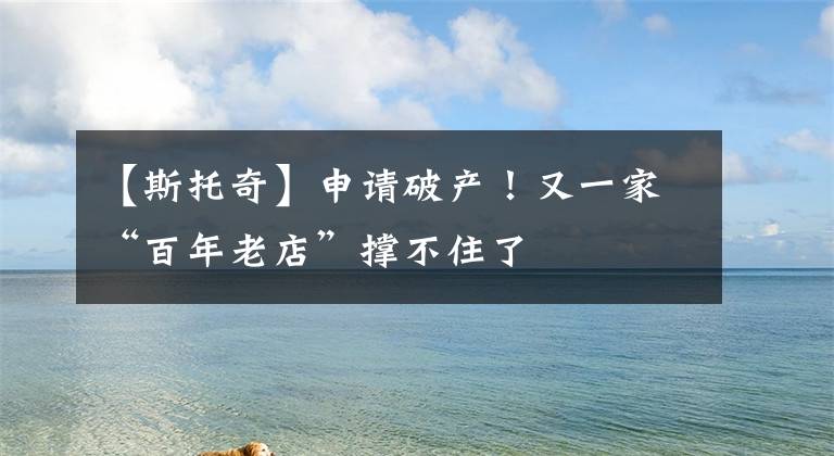 【斯托奇】申请破产！又一家“百年老店”撑不住了