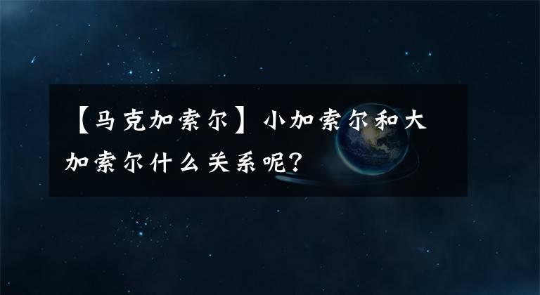 【马克加索尔】小加索尔和大加索尔什么关系呢？