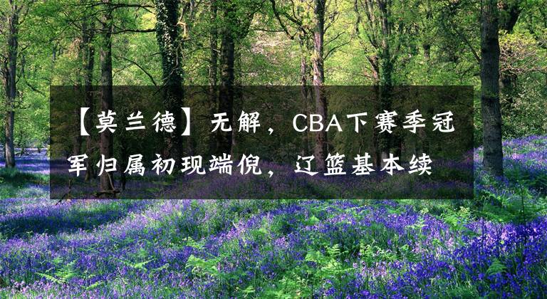 【莫兰德】无解，CBA下赛季冠军归属初现端倪，辽篮基本续约莫兰德和弗格
