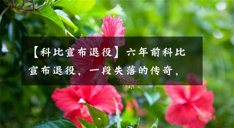 【科比宣布退役】六年前科比宣布退役，一段失落的传奇，一段永远会被铭记的记忆