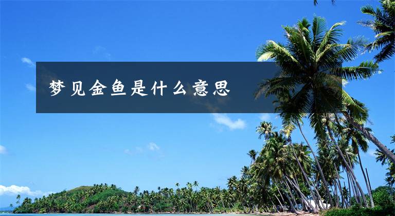 梦见金鱼是什么意思