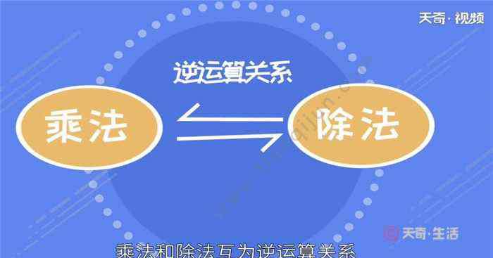 除法是乘法的什么运算 乘法和除法互为什么 乘法和除法互为什么运算关系