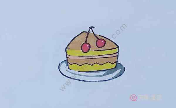可爱小蛋糕简笔画 小蛋糕的简笔画 小蛋糕怎么画