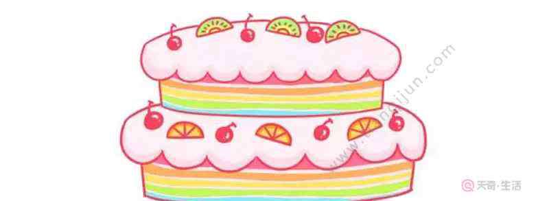 蛋糕画 美丽又简单的蛋糕怎么画 一步一步画蛋糕怎么画