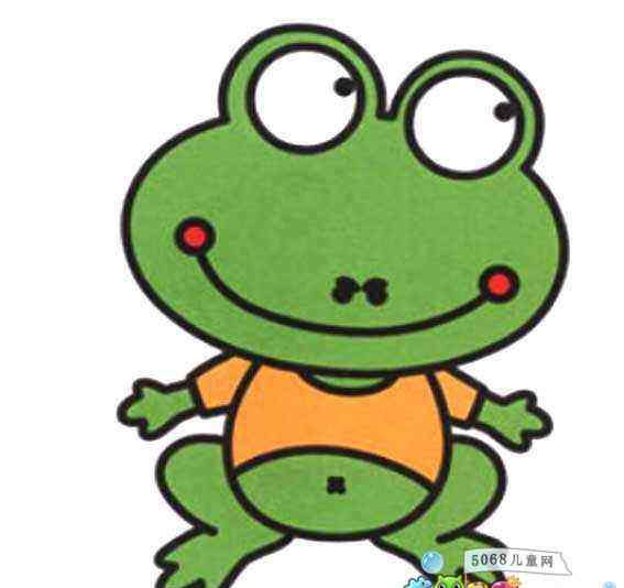 蝌蚪变青蛙简笔画 卡通青蛙的彩色简笔画