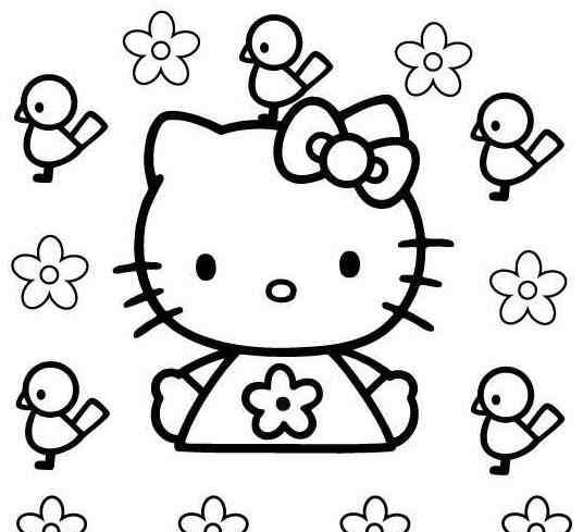 小猫简笔画图片大全可爱 超萌可爱凯蒂猫卡通简笔画图片大全