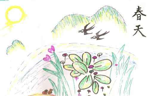 春天来了简笔画 春天来了的风景简笔画图片欣赏