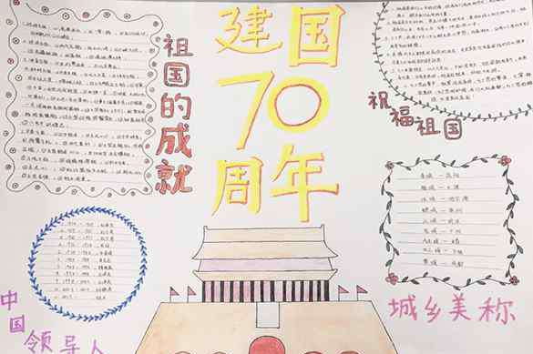 建国70周年手抄报 建国70周年手抄报简单漂亮-祖国的成就