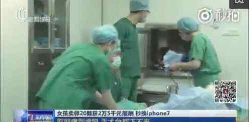 卖卵子 女孩卖卵20颗获2万5千元报酬 秒换iphone7 卖卵子怎么取出来的？