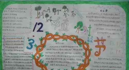 小学生植树图画 小学生三年级植树节手抄报图片