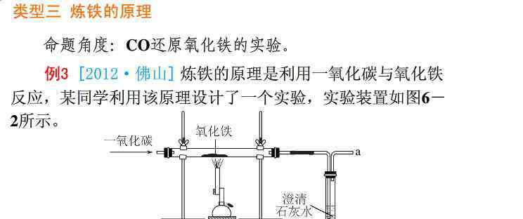 炼铁的原理 2014中考化学实验：炼铁的原理