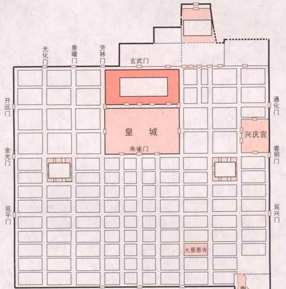 唐朝长安城平面图 2013中考历史填图题：唐朝长安城平面图