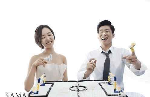 朴智星金敏智 球星朴智星和主播金敏智喜结连理 别出新格的婚纱照