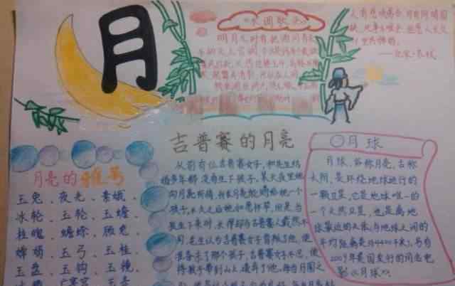 最美月亮图片 美丽的月亮手抄报图片大全