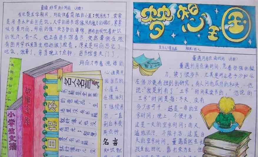 我的梦想小报 四年级我的梦想小报图片大全