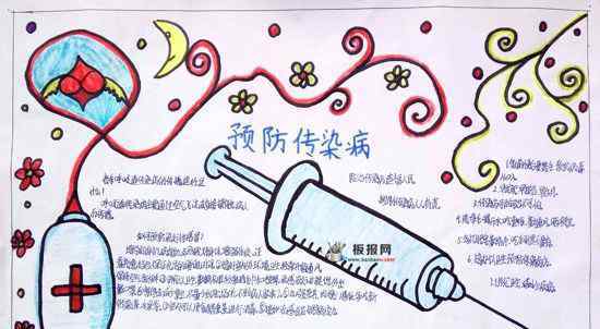 冬季传染病预防知识 预防冬季传染病手抄报图片