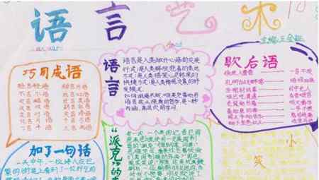 语言文字手抄报 语言手抄报图片大全
