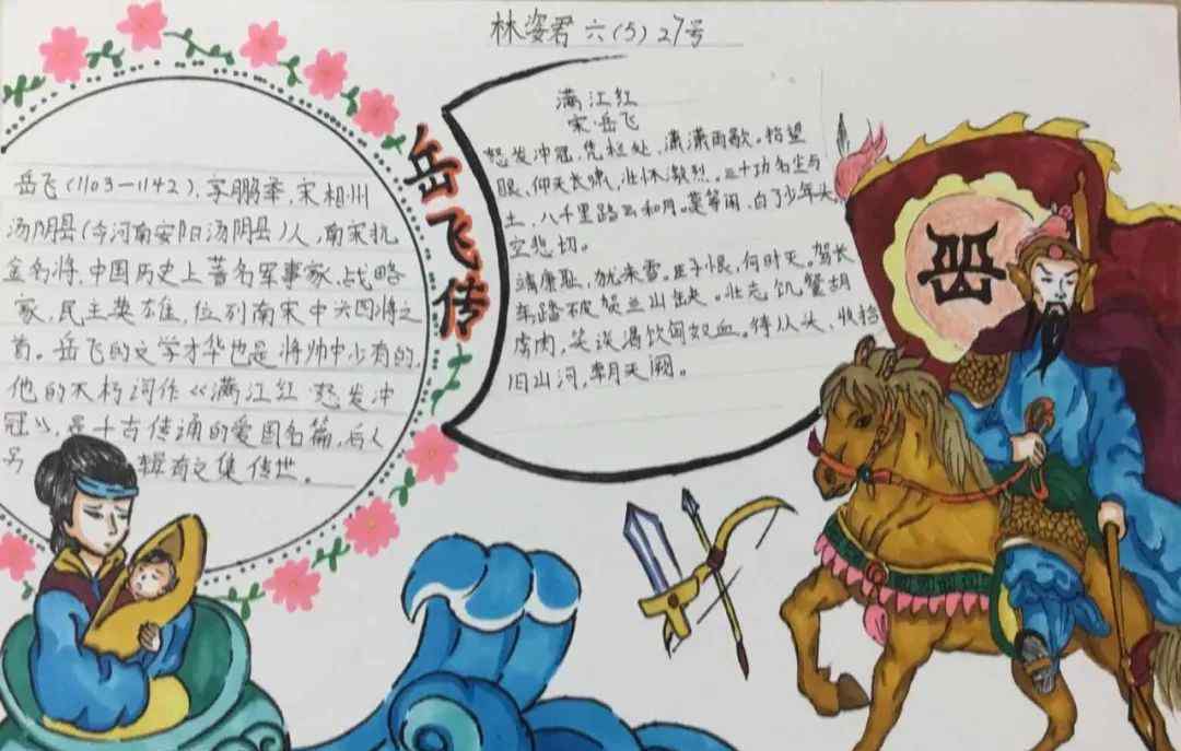 岳飞图片 岳飞手抄报图片大全