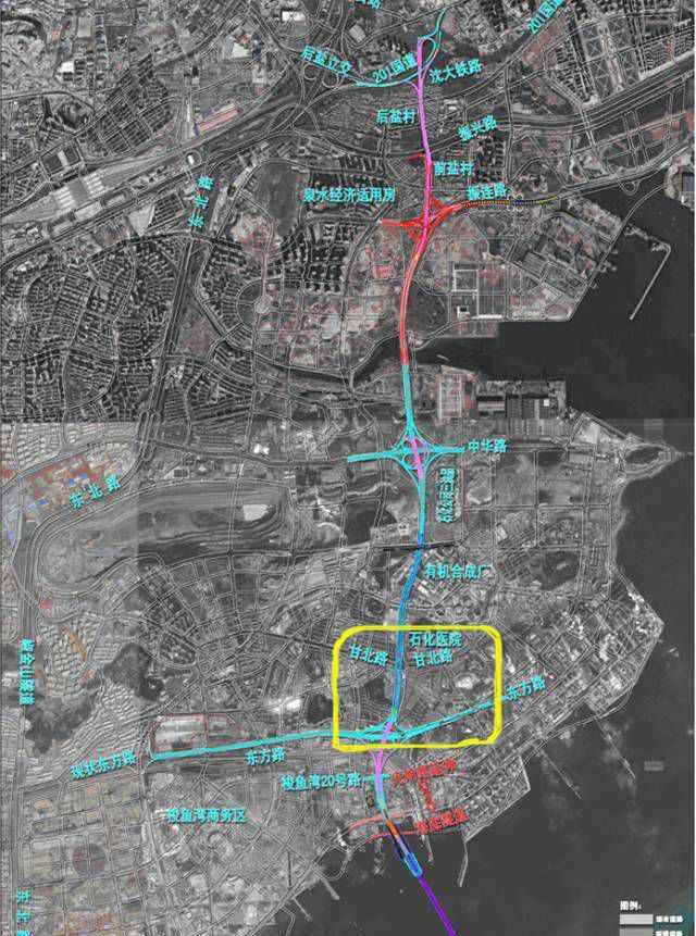 大连湾海底隧道规划图 大连湾海底隧道工程会给山中村、北山村带来怎样的变化