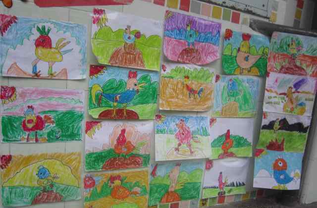 幼儿美术教案 幼儿园美术大公鸡教案