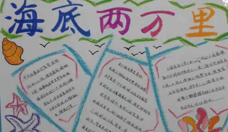 海底两万里的手抄报 海底两万里手抄报图片大全