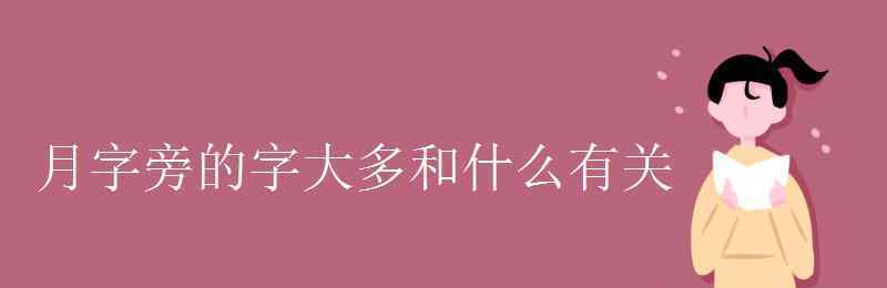 月字旁的字和什么有关 月字旁的字大多和什么有关