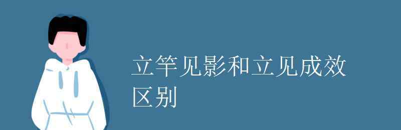 指喻 立竿见影和立见成效区别