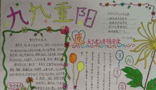佩茱萸 重阳节又简单又漂亮的手抄报