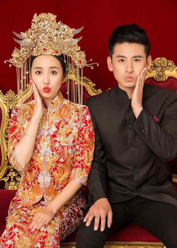 钱泳辰个人资料 钱泳辰吕一中式婚照曝光 大红色超喜庆