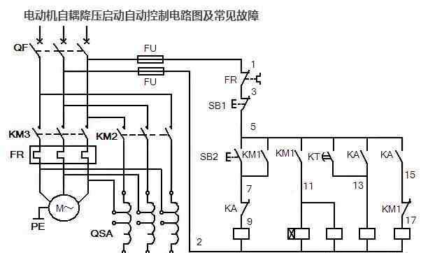 自耦降血压起动自动控制系统电路图讲解