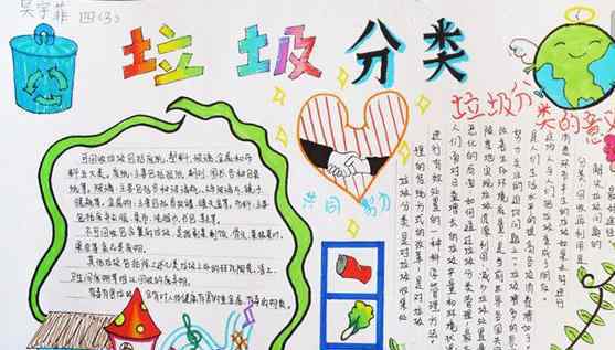 垃圾分类宣传画 2020最新垃圾分类环保宣传画手抄报精美模板6张