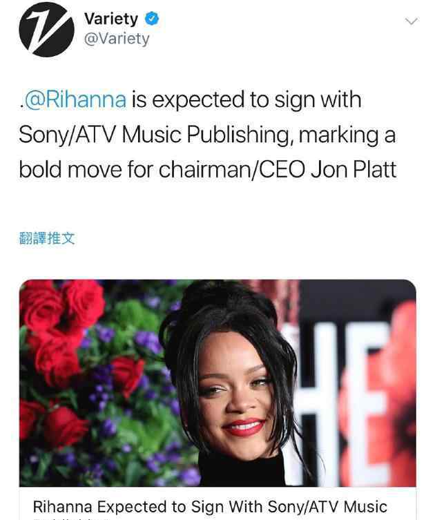 rihanna新专辑 蕾哈娜签约SonyATV 两张新专辑新专随时发行，粉丝终于过年了!