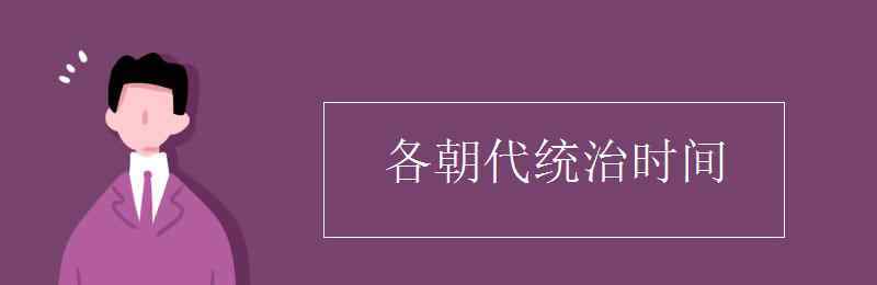 中国各朝代统治时间 各朝代统治时间