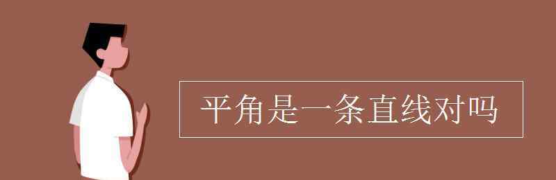 平角是一条直线对吗 平角是一条直线对吗