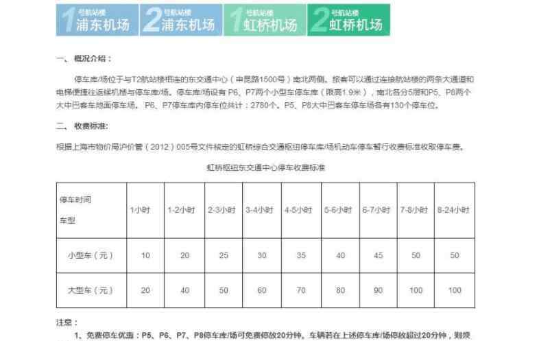 虹桥机场停车费用 上海虹桥机场停车费多少钱一天呢，其他的机场呢？