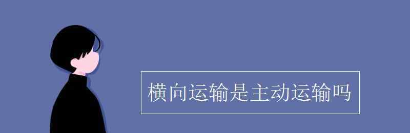 极性运输是主动运输吗 横向运输是主动运输吗