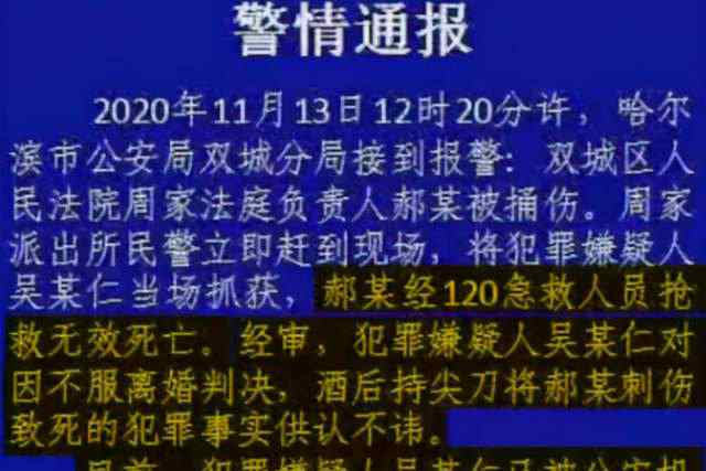 男子不服离婚判决刺伤法官致死 法官用生命审理离婚案件