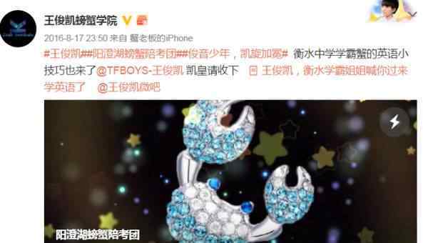 王俊凯晒高考成绩 王俊凯高考成绩出炉啦！总分438分