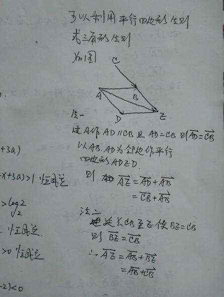 向量ab怎么算 如果设定向量AB和向量CB，那么向量AB加向量CB应该怎么运算？