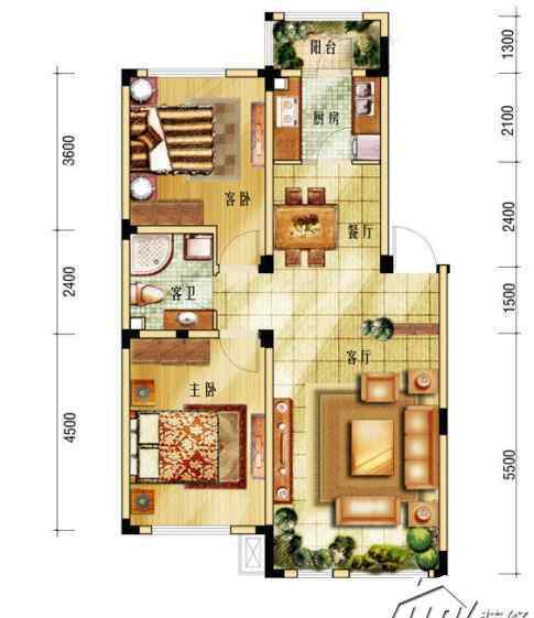 户型风水图解100例 现代住宅户型风水实例分析