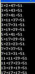 50以内的质数 在括号内填上50以内的质数[可重复使用],使每3个质数的和等干51