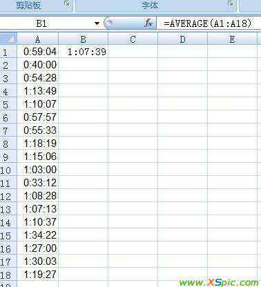 平均值公式 excel中时间平均值公式的计算
