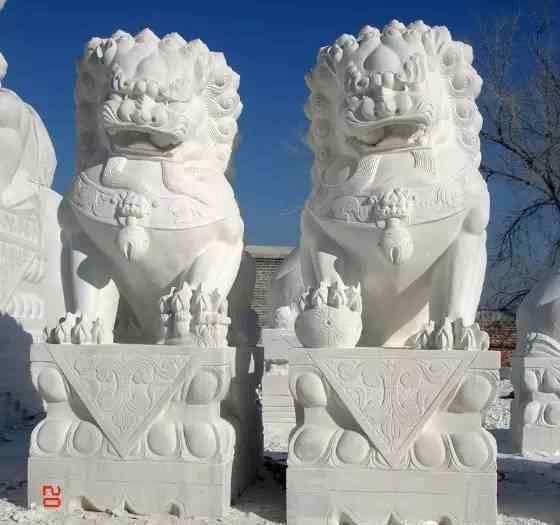 雕塑石狮子 石狮子的雕刻过程和技巧
