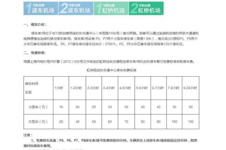 上海虹桥机场停车费 上海虹桥机场停车费多少钱一天呢，其他的机场呢？
