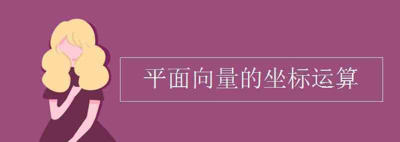 平面向量的坐标运算 平面向量的坐标运算