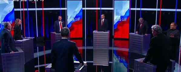 索布恰克 口无遮拦！俄大选电视辩论现场失控 女子将杯中水怒泼男子