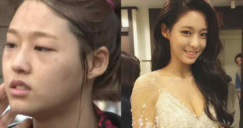 韩国女星素颜 韩国女星素颜大公开，卸妆前后差超多，哪个最崩坏？