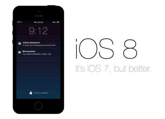 imessages 苹果发布iOS 8，UI不变，自带应用全面提升：iMessages向微信看齐、可在通知栏直接处理信息、输入法支持预测特性......